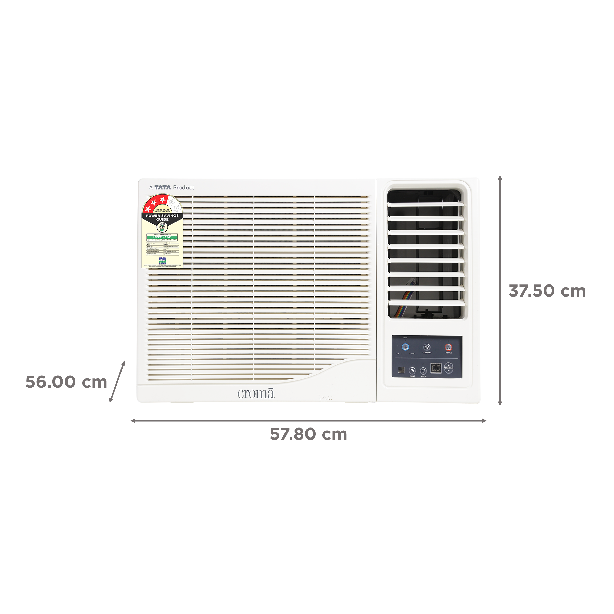 Buy Croma 1 Ton 3 Star Fixed Speed Window Ac Copper Condenser Dust